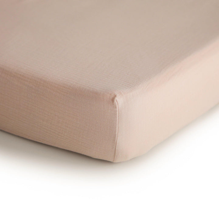 Mushie Crib Sheet Blush