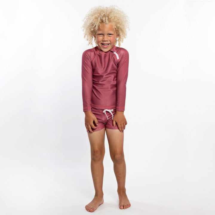 Garnet Ribbed Swim Short - The Crib