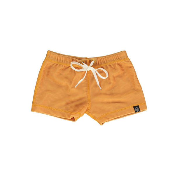 Golden Ribbed Swim Short - The Crib