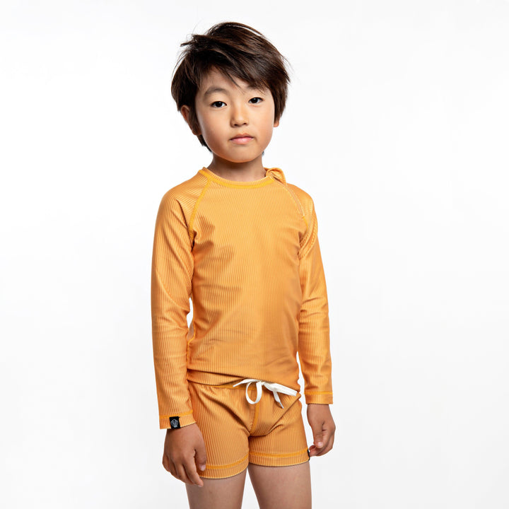 Golden Ribbed Swim Short - The Crib