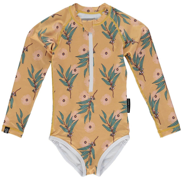 Golden Wattle Long Sleeve Swimsuit - The Crib