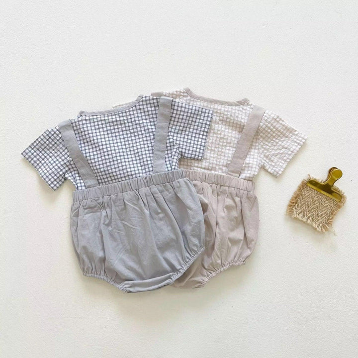 Ezekiel Suspender Romper - The Crib