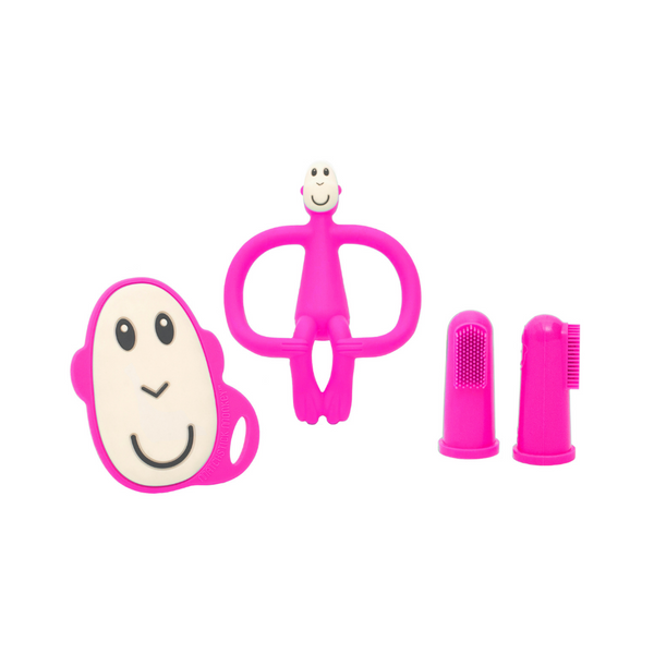 Matchstick Monkey Teething Starter Set Pink