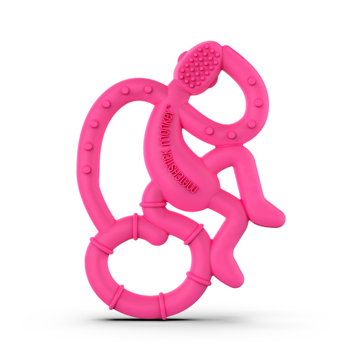 Matchstick Monkey Mini Monkey Teether Pink