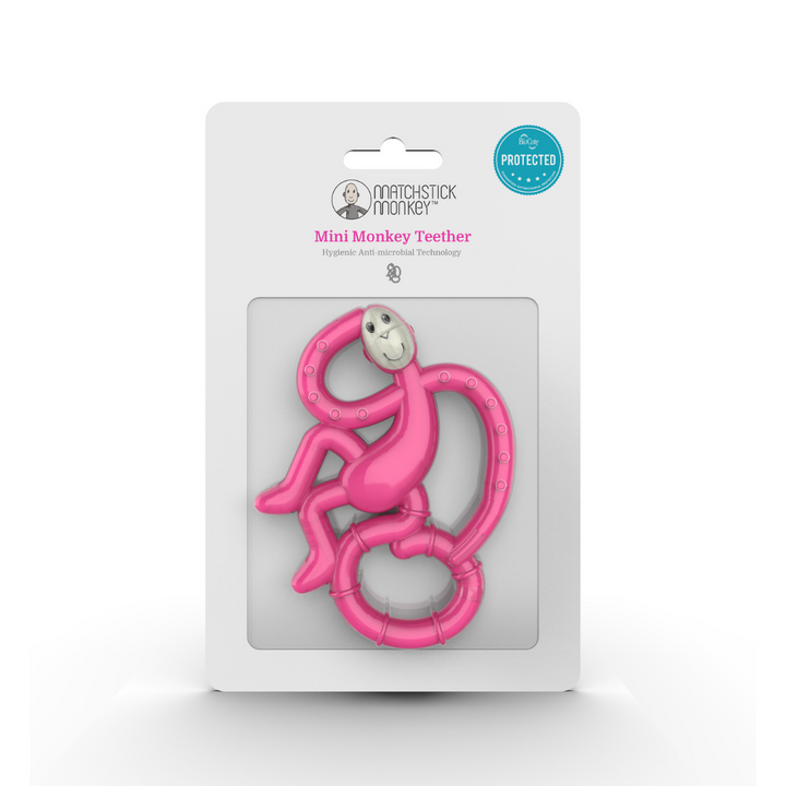 Matchstick Monkey Mini Monkey Teether Pink