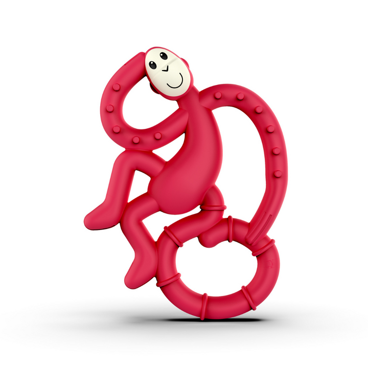 Matchstick Monkey Mini Monkey Teether Rubine