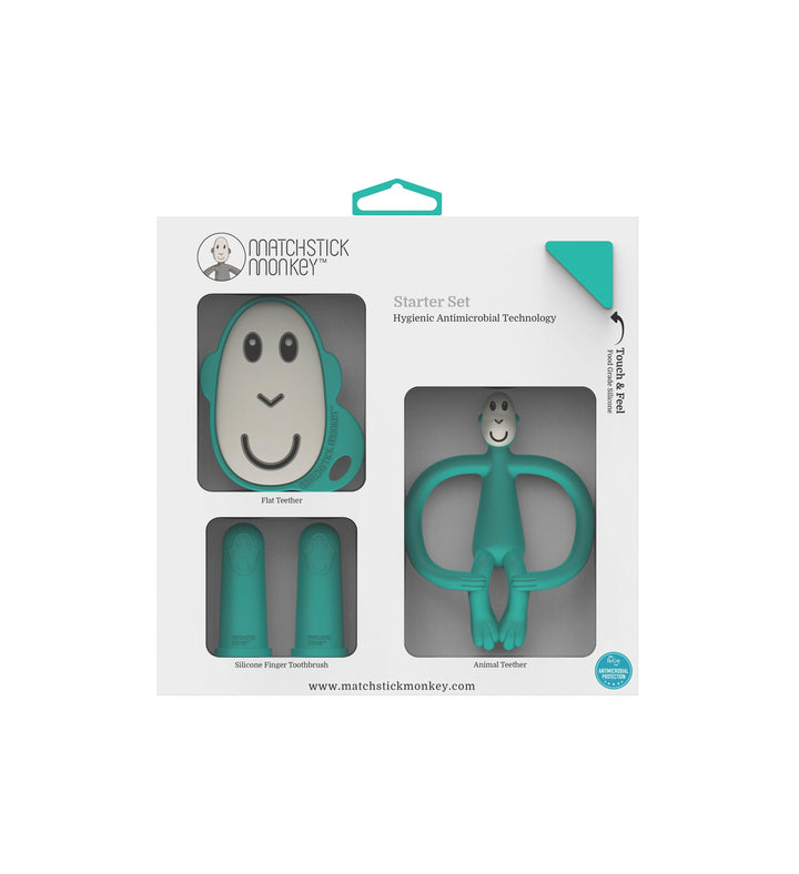 Matchstick Monkey Teething Starter Set Green