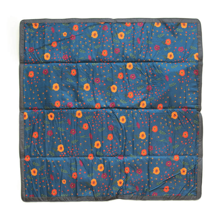 Outdoor Blanket 5x5 - Midnight Poppy - The Crib