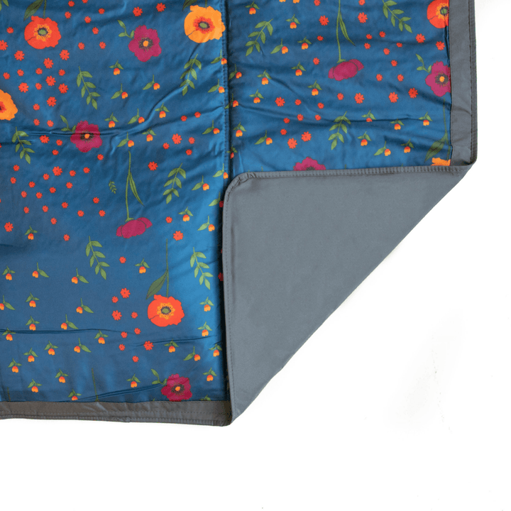 Outdoor Blanket 5x5 - Midnight Poppy - The Crib