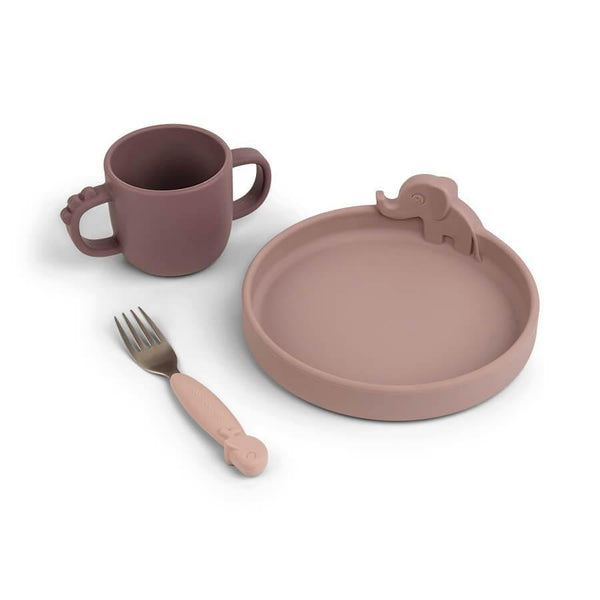 Peekaboo Dinner Set, Deer Friends - Powder - The Crib