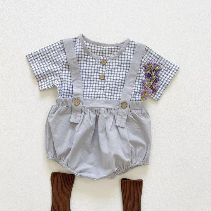 Ezekiel Suspender Romper - The Crib